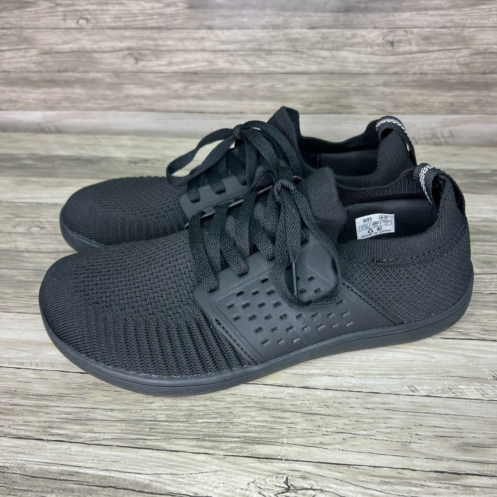 Whitin Minimalist Shoes W85 Zero Drop Barefoot Black Mesh Flexible Women Sz 40